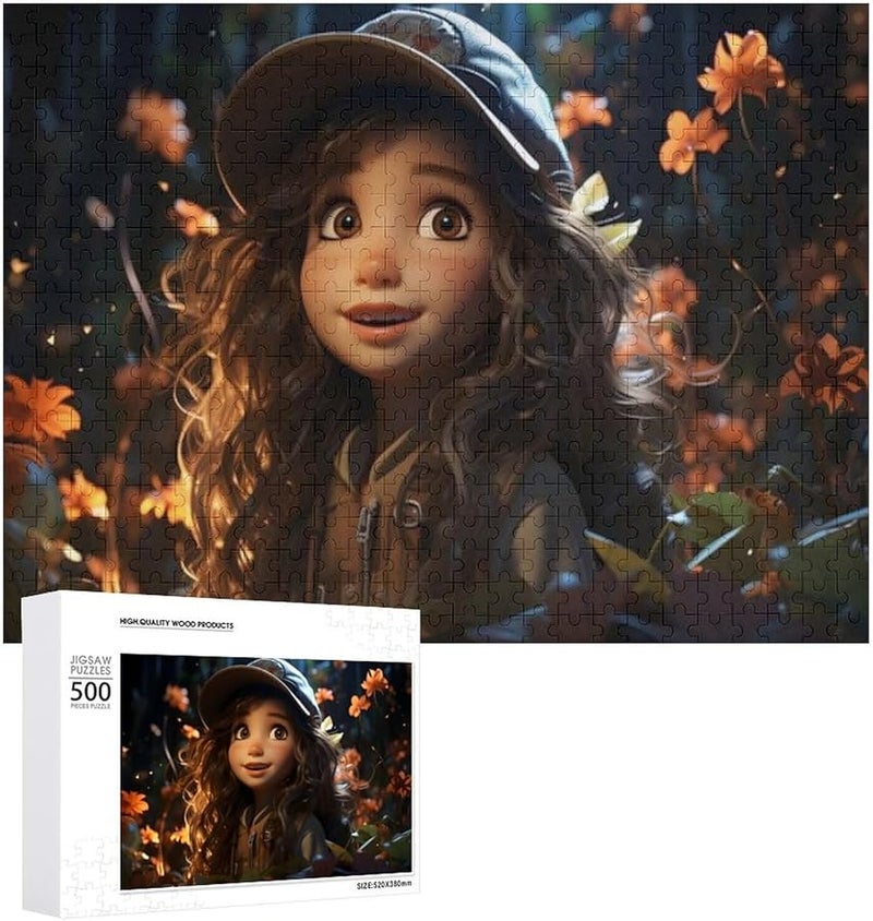 1000 قطعة ألغاز للبالغين مغامرة فتاة صغيرة ألعاب تعليمية هدايا عيد الميلاد وعيد الميلاد - Image 2